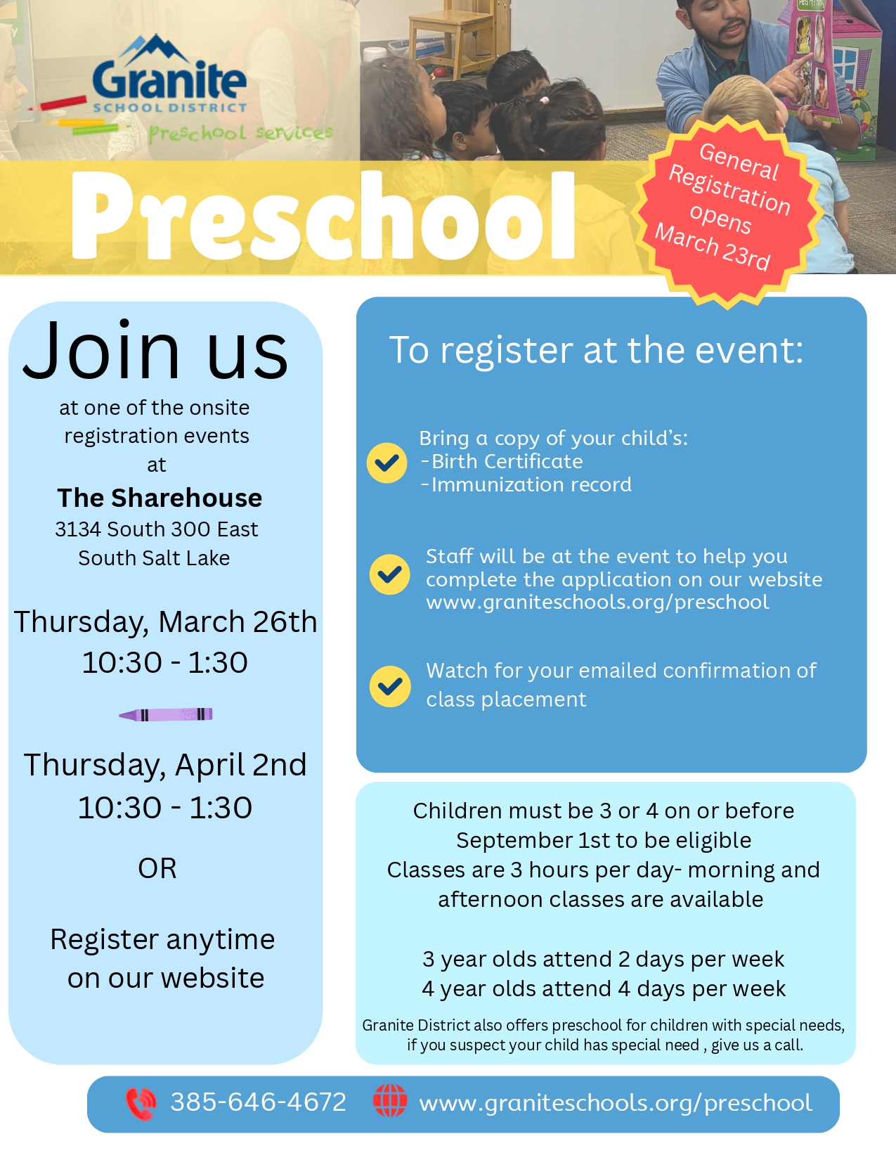 Preschool Registration Event